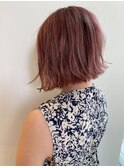 【adept金町店　軽米style】切りっぱなしボブ×ピンク