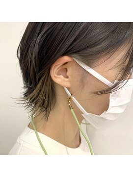 ネオヘアー 京成曳舟店(NEO Hair) ラベンダーグレージュ×イヤリングカラー【サイドブリーチ1回】