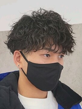 フィフス 原宿(fifth) 波巻きツイストスパイラルパーマツーブロック無造作束感マッシュ