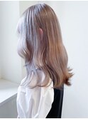ミルクティベージュ_アースカラーくびれヘアツートン_ba379451