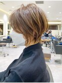 30代40代50代・大人ショートボブ・白髪ぼかし・小顔カット