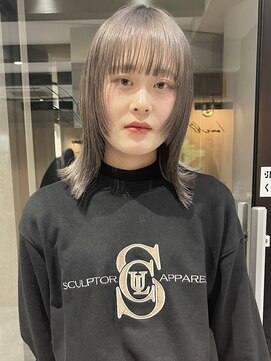 ラミエバイメルト 下北沢(lamie by melt) 村上/グレージュダブルカラーブリーチミルクティーベージュ