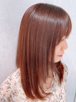 エチカ(ECHICA) 髪質改善縮毛矯正×ピンクブラウン！