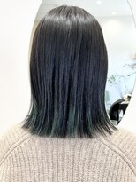 ミュール(mule) 1ブリーチ裾カラー/暗髪/グリーン