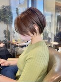 30代、40代/丸みくびれショートボブ×白髪染めハイライト/大宮