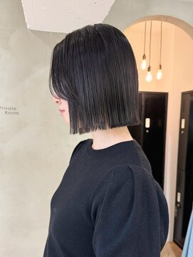 ローレン(LOREN) ミルクティーベージュぷつっとボブケアブリーチ 梅田