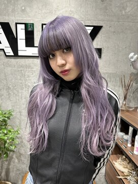 オルズ 渋谷(ALLZ) ペールラベンダーダブルカラーハイトーンケアブリーチケアカラー
