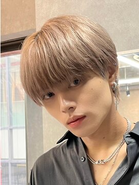 エルマーク 梅田(L-MARK) マッシュカラーブリーチメンズメンズカラーツーブロック