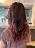 ピンクバレイヤージュ
