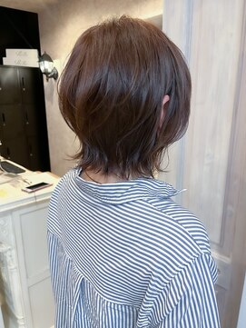 キャアリー(Caary) 福山人気ニュアンスパーマピンクブラウン10代20代30代ウルフヘア