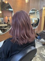 チャプター 問屋町(chapter)&nbsp;ケアブリーチラベンダーピンクカラー顔まわりレイヤーカット韓国