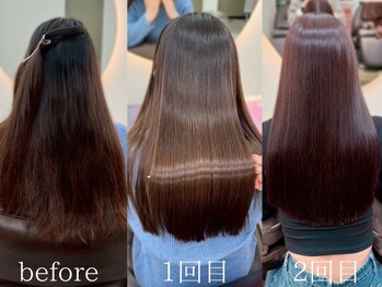 リラ バイ ミラ 新宿(LILA by MILA)の写真/髪質改善効果も◎オージュア・酸性ストレートで自然な柔らかい髪に。触った瞬間に実感する縮毛矯正♪新宿