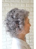 ミディアムレイヤーウェーブ×クリープパーマ×ヘアマニキュア