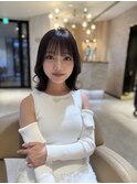 可愛いボブウルフ レイヤーカット チェリーレッド