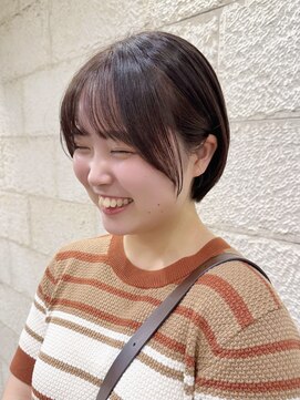 ハピネス 河原町店(Happiness) 丸みショート ブラウンカラー 京都美容室 進詩織