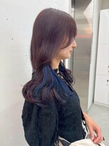 ジルスタジオ(JILL STUDIO) JILL STUDIO インナーカラーブルー/イヤリングカラー/名古屋栄