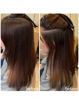 ランド 国分寺(LAND)&nbsp;before  顔周りの内側のクセが気になる髪に縮毛矯正【縮毛矯正】