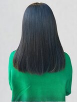 ポルト(porto produced by teatro hair salon)&nbsp;黒髪 ミディアムヘア 縮毛矯正 ストレート 20代30代 艶髪