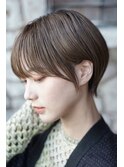 大人可愛い20代30代40代黒髪前下がりショートボブ丸みショート◎