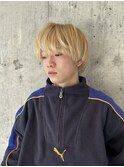 坂口健太郎風ブロンドマッシュ