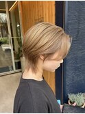 【oasisオグラ】ブロンドショートレイヤーカット