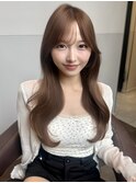 ロングナチュラルレイヤーくびれ巻き