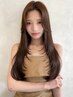 カット＋顔周り酸性ストレート＋カラー＋プチトリートメント