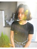 『京都ルーナ』 クセ毛風ウエットボブ 【草木真一郎】 濡れヘア