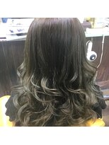 ヘアースペース 練馬店(hair space COCO)&nbsp;バレイヤージュのグレージュ