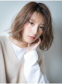 ペールベージュくびれヘア外ハネ小顔ボブs大宮20代30代40代