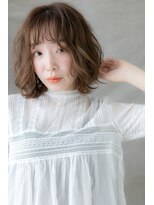 カバーヘア ブリス 上尾西口店(COVER HAIR bliss) ミルキーベージュインナーカラー韓国風ボブ303z上尾20代30代40代
