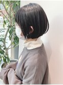 大人かわいいショートヘア黒髪ショートボブ前髪あり20代30代40代