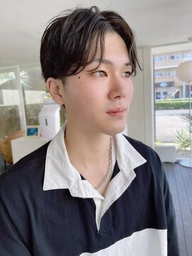 トップヘアー ミカワアンジョウ 安城(TOPHAIR MIKAWA ANJO) 韓国風メンズスタイル/アッシュブラック/前髪パーマ