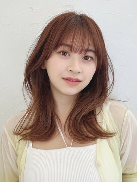 ジョエミバイアンアミ(joemi by Un ami) Unami くびれミディアム　シースルーバング　外はねパーマ