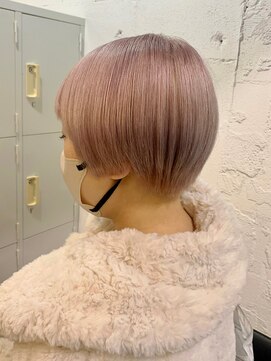 エム(EM) ダブルカラーピンクベージュケアブリーチハイトーン髪質改善