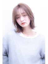 メノン 茨木店(Menon) 小顔バング×シルキーベージュ×ウェーブミディアム　美髪