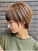 30代40代大人女性/前髪ありショートボブ/ショートヘア/髪質改善