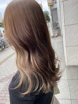 ジーナ 千葉(Zina)&nbsp;『秋色インナーカラー』マロンベージュ　ハセガワ