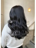 ロングウェーブ・暗髪風ブルージュ