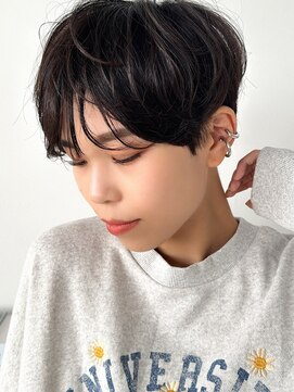 ラフィス ヘアー コタ 明石店(La fith hair cota) 【La fith】マッシュショート×黒髪