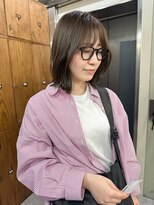 アリスバイアフロート 自由が丘(ALICe by AFLOAT)&nbsp;大人グレーベージュ切りっぱなし外ハネボブミディ