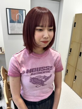 ハニー 町田(HONEY) レイヤーボブ　くびれ　カシスピンク