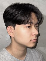 韓国シースルーセンターパートカルマパーマダウンパーマ