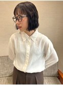 ウェーブ巻き ボブ ラベンダーグレー【鹿児島中央】