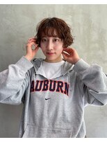 セーヌアワー(CEINE OUR)&nbsp;姫カットレイヤーラフウェーブパーマブルーアッシュグレージュ