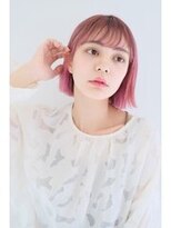 ガリカ シーム(Gallica/SEAM)&nbsp;『ホワイトピンク ×  毛束感 』切りっぱなしボブ