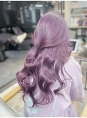 くびれヘアアプリコットオレンジハイライトカラーブルーカラー