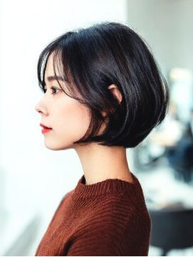 ダル 渋谷/表参道(DAL.) レイヤーカットボブ髪質改善カラー縮毛矯正暗めカラー韓国