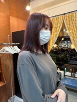 チャプター 問屋町(chapter)&nbsp;ワインレッド髪質改善トリートメント顔まわりレイヤーカット