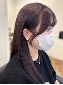 〇顔まわりカット ラベンダーグレージュ ブリーチなし 韓国ヘア